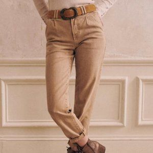 Sezane MANU TROUSERS Light Beige